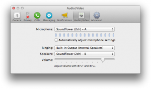 Skype’s audio preferences  