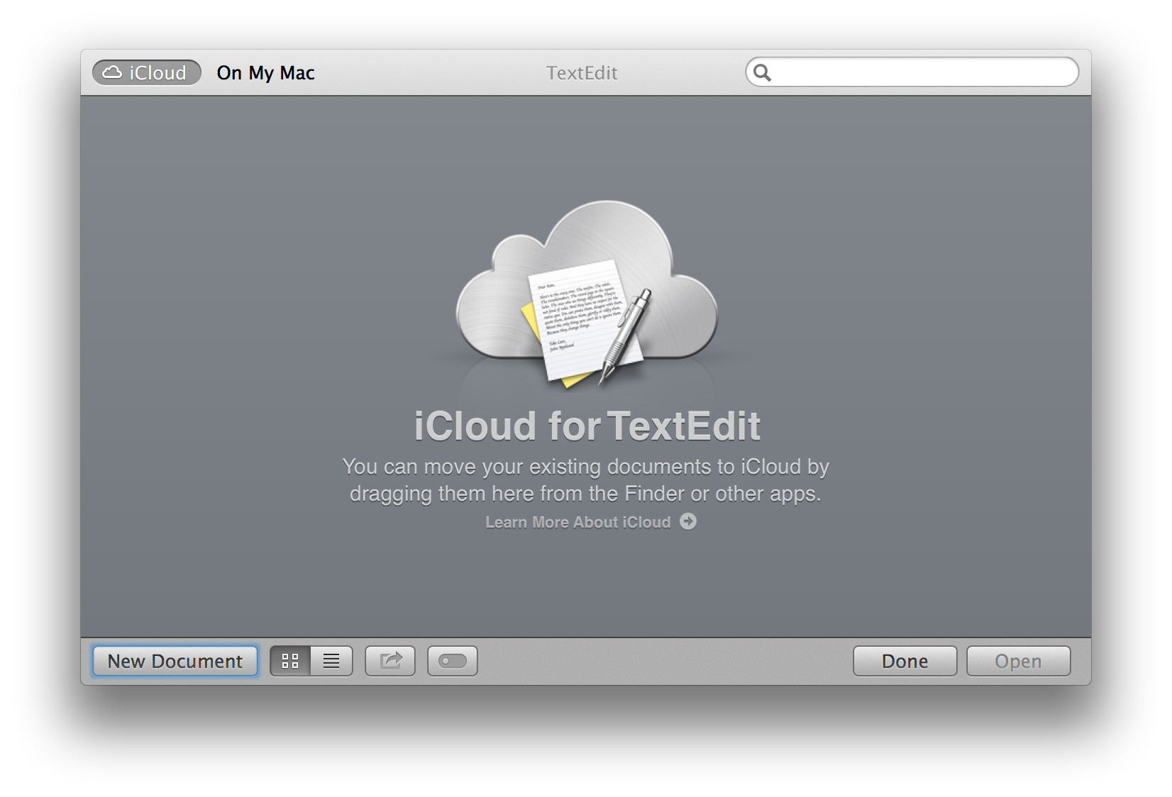 iCloud for TextEdit - we all hate this.